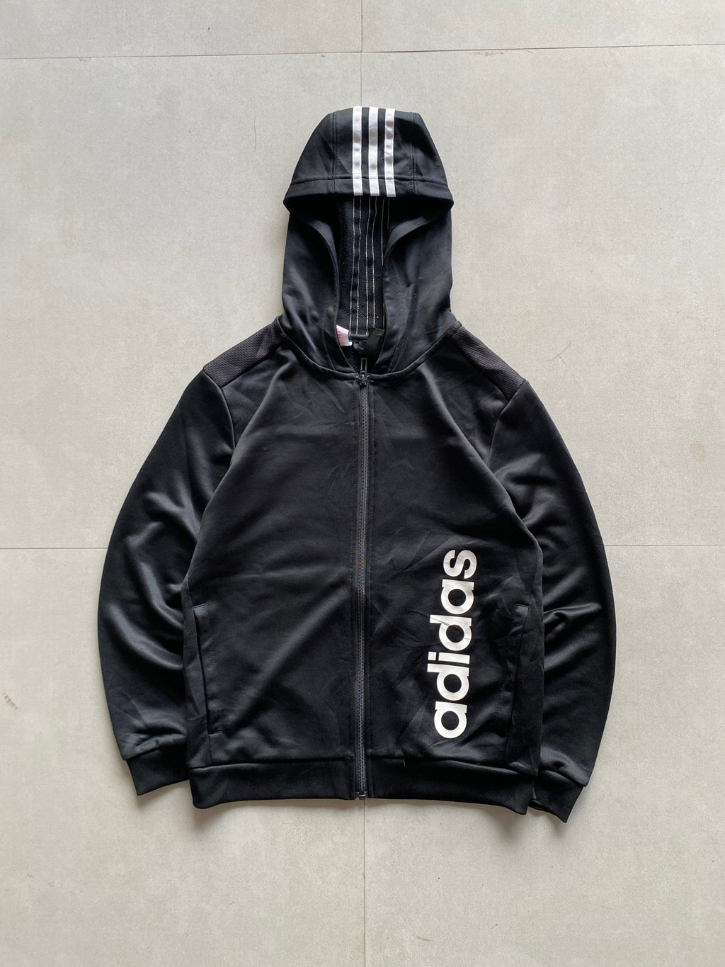 ADIDAS STRIPED SPELL OUT JACKET - XXS - Aged Arc