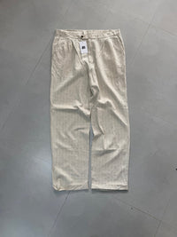 BAGGY LEG LINEN PANT LNP48 - L - Aged Arc