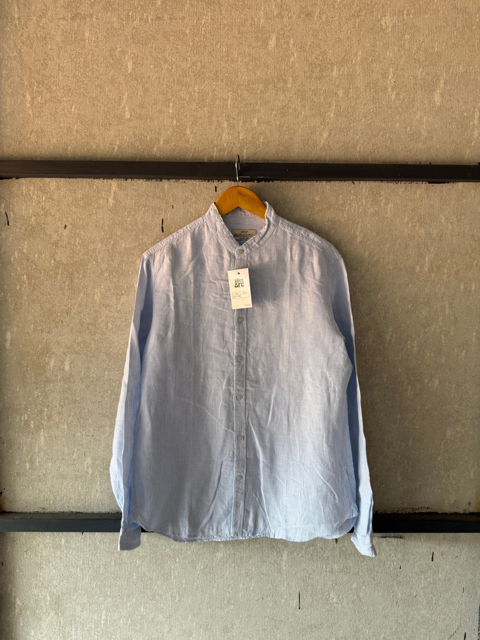 CELIO LINEN SHIRT - M - Aged Arc