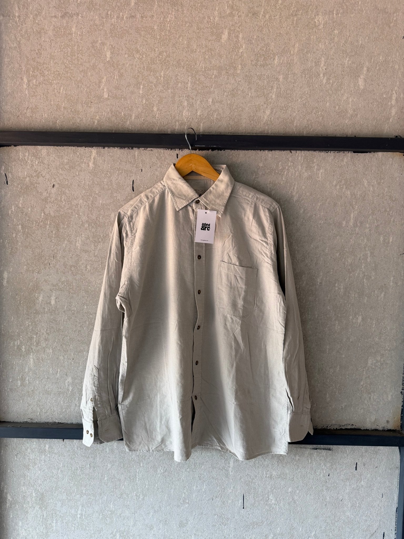 CHEROOKE LINEN BLEND SHIRT - L - Aged Arc