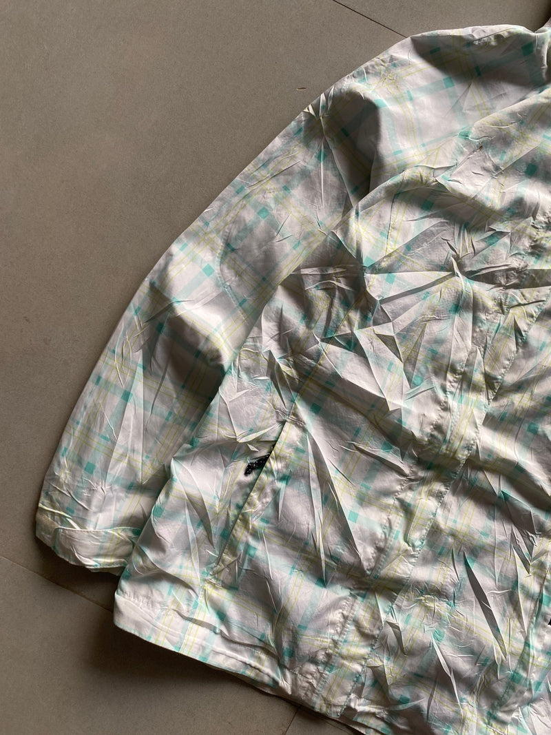 COLUMBIA CHECKED TREKKING JACKET - S - Aged Arc