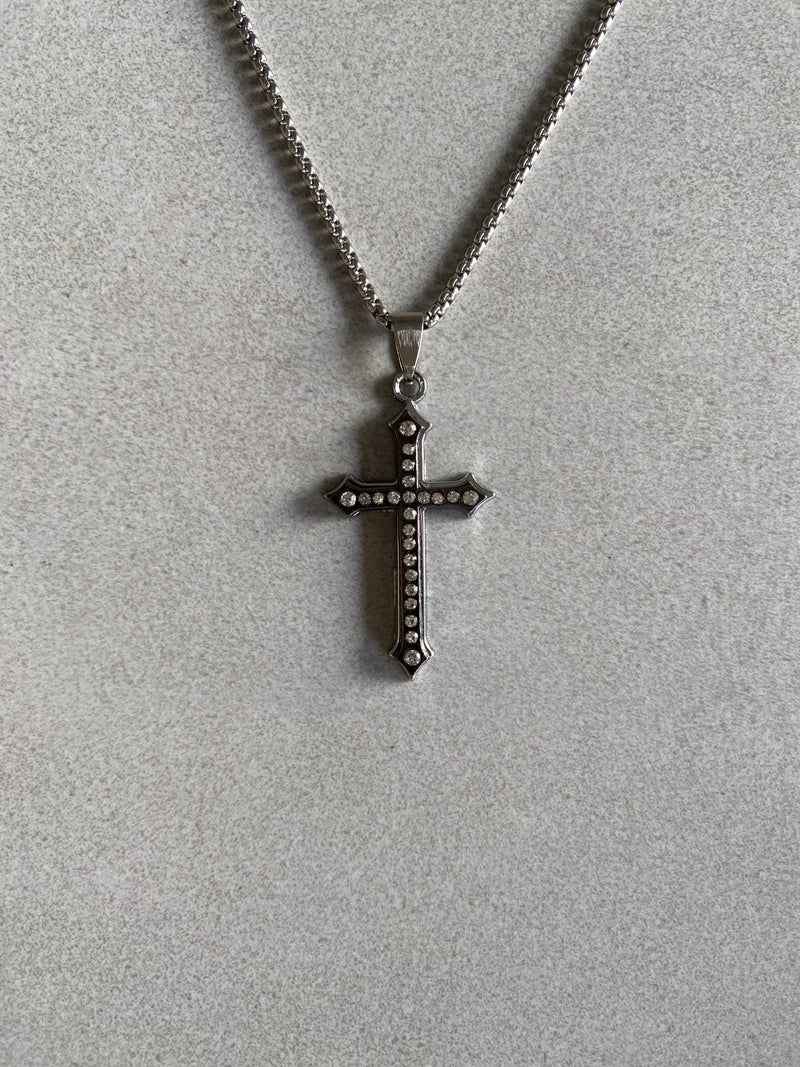CRUCIFIX CROSS PENDANT CHAIN - Aged Arc