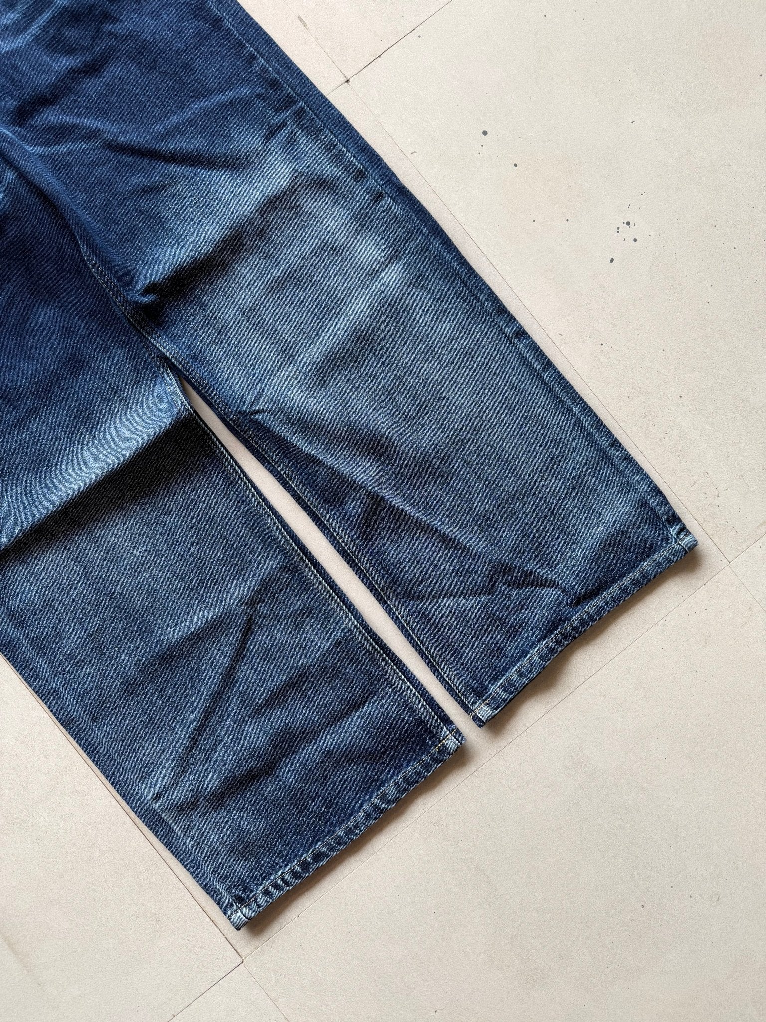 DARK BLUE WASHED WIDE LEG - Aged Arc