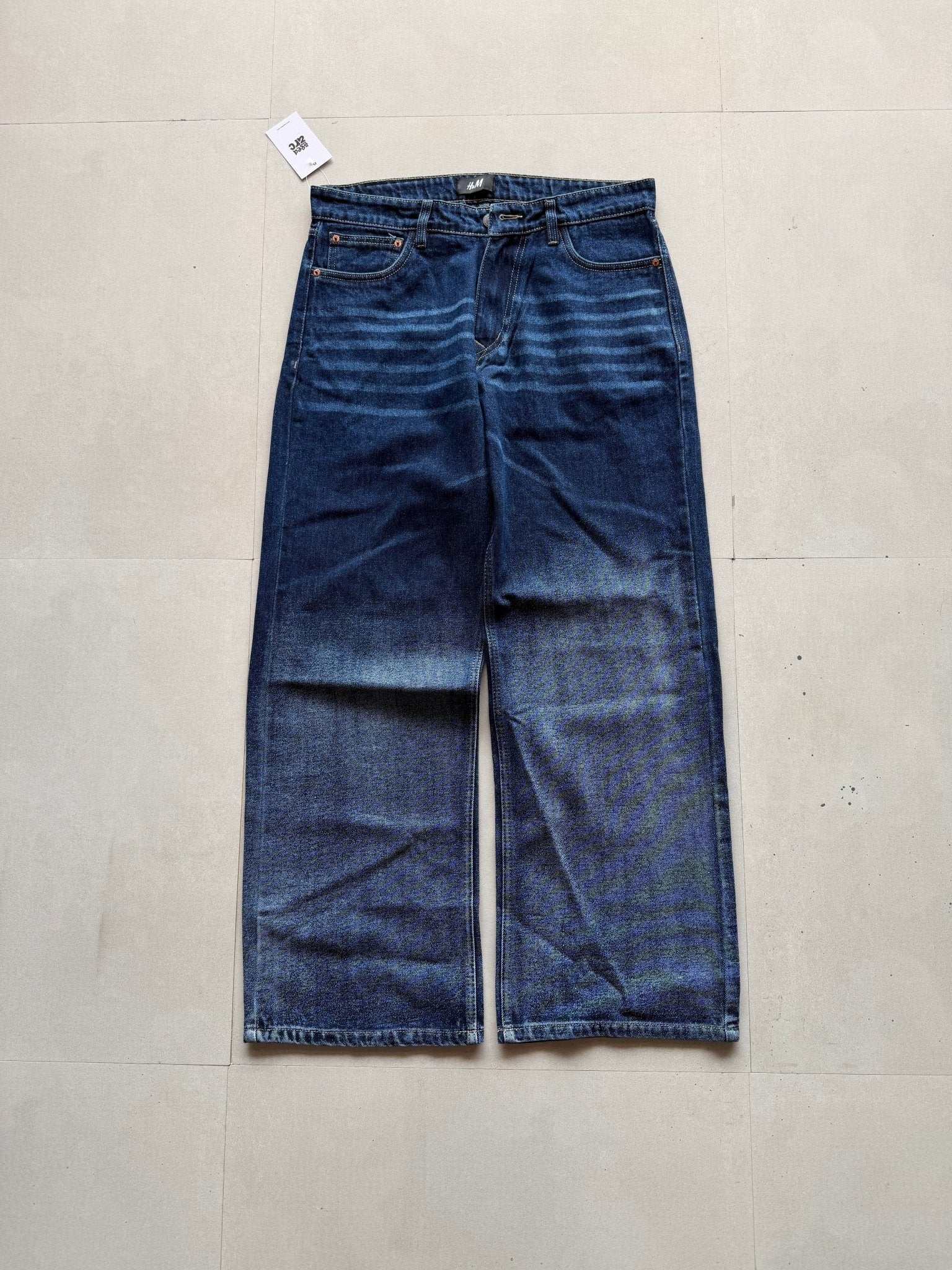 DARK BLUE WASHED WIDE LEG - Aged Arc