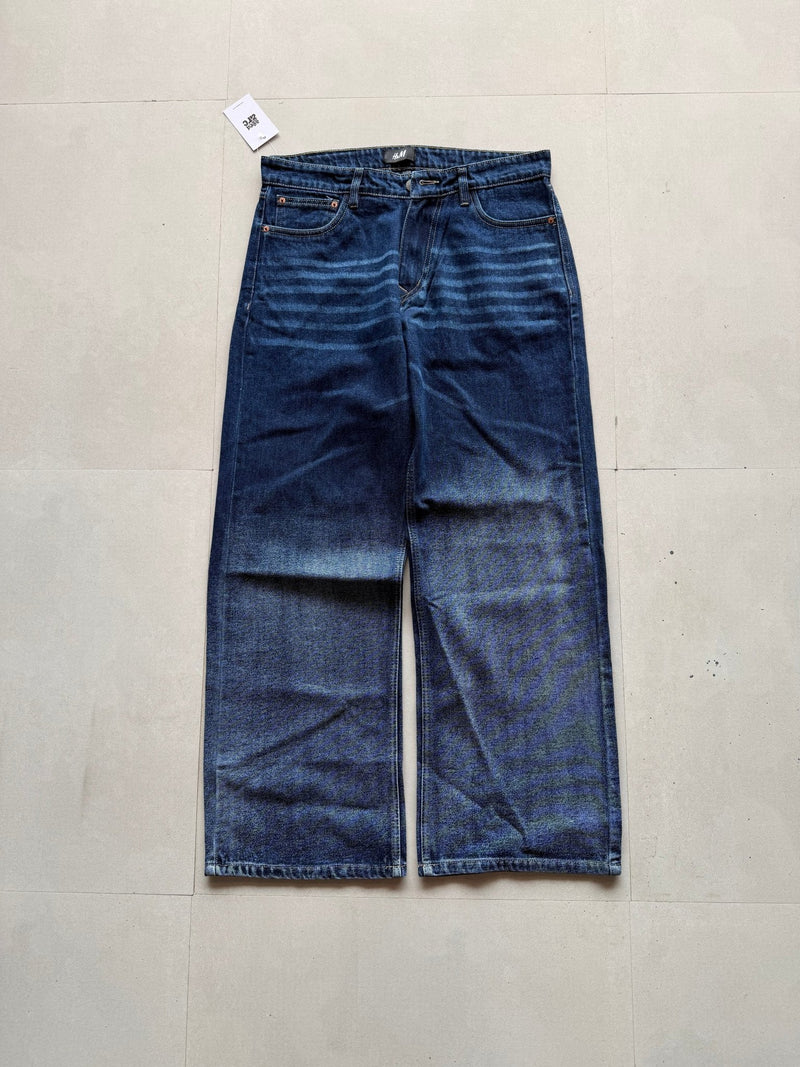 DARK BLUE WASHED WIDE LEG - Aged Arc