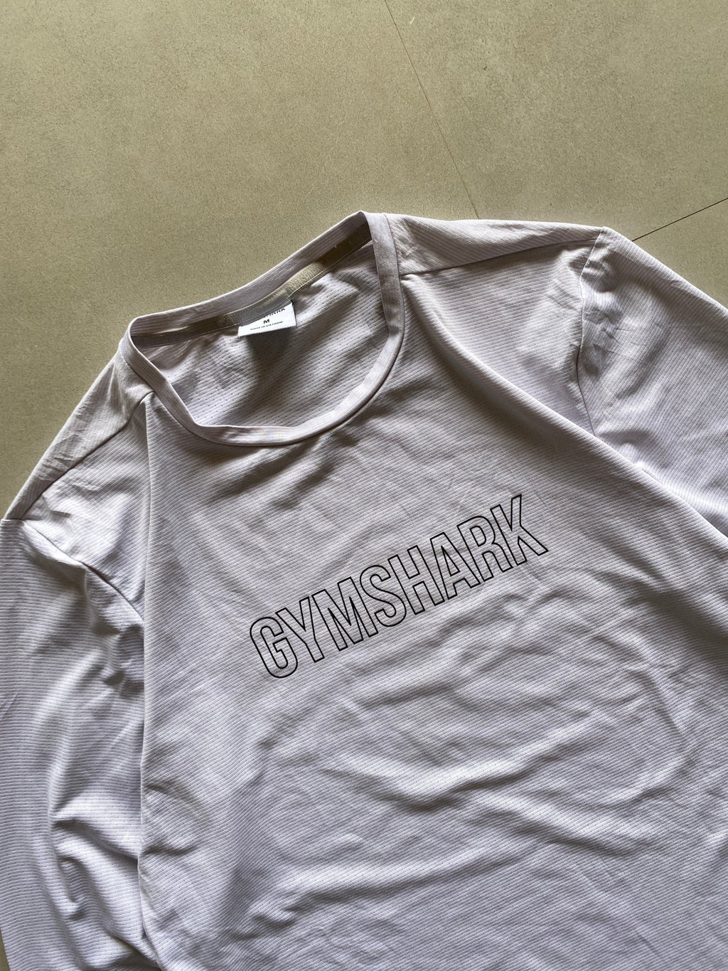 GYM SHARK FULL SLEEVE TEE - M - Aged Arc
