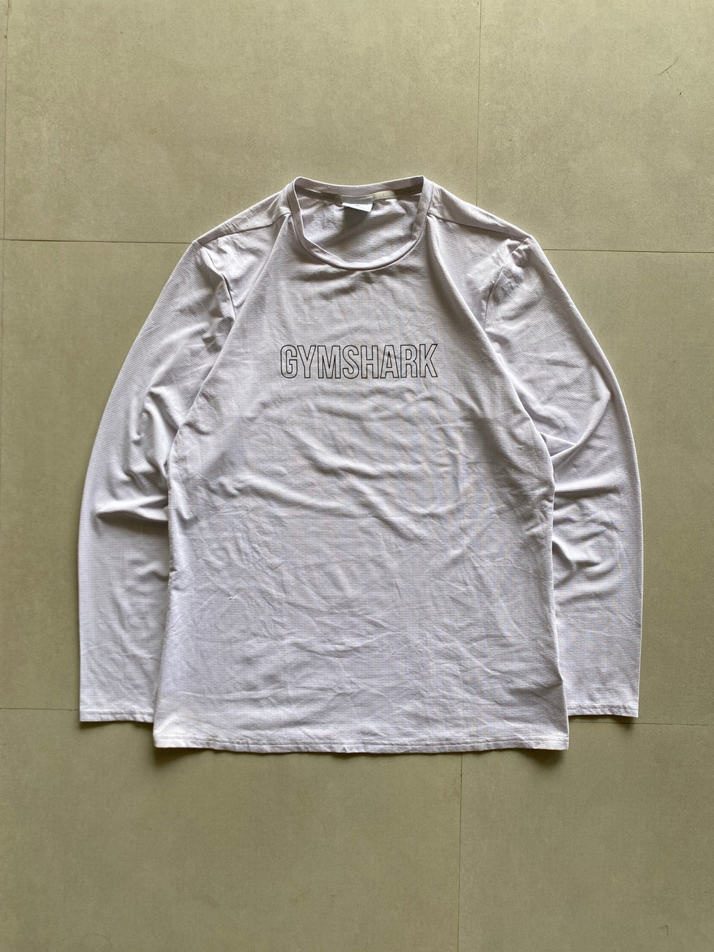 GYM SHARK FULL SLEEVE TEE - M - Aged Arc