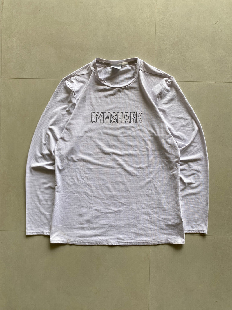 GYM SHARK FULL SLEEVE TEE - M - Aged Arc
