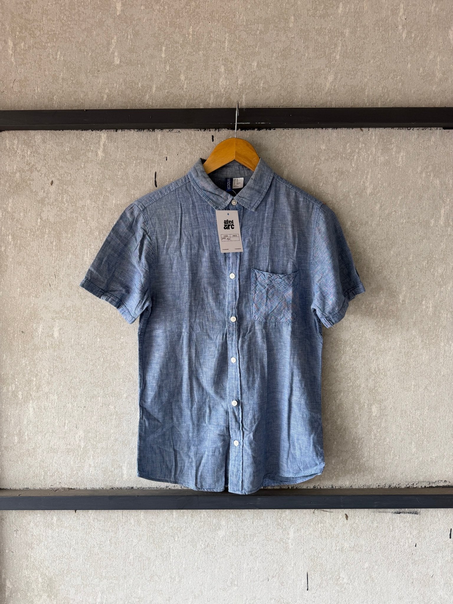 H&M LINEN SHIRT SLN95 - XS - Aged Arc