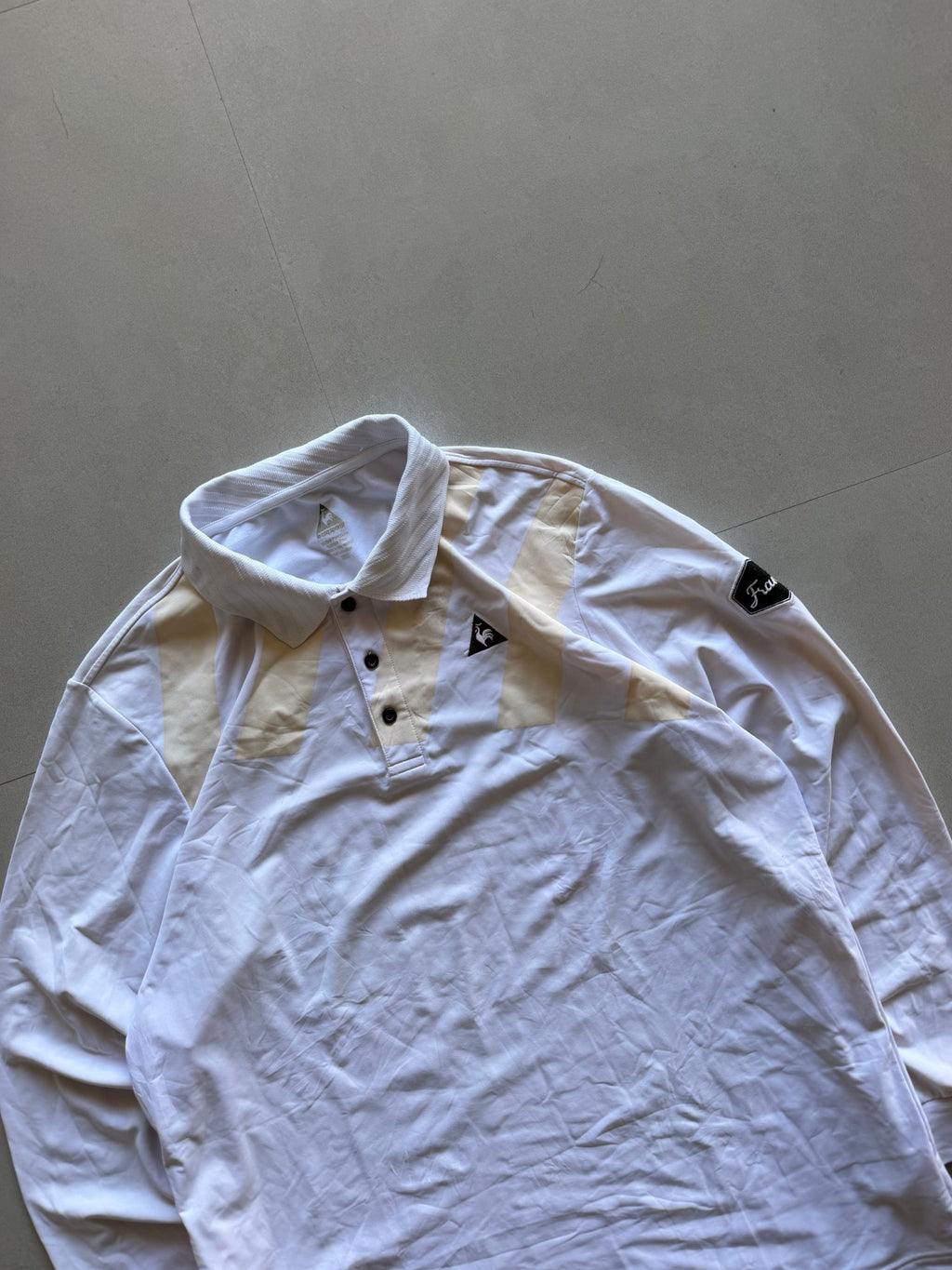 LE COQ SPORTIF LONG SLEEVE POLO - L - Aged Arc