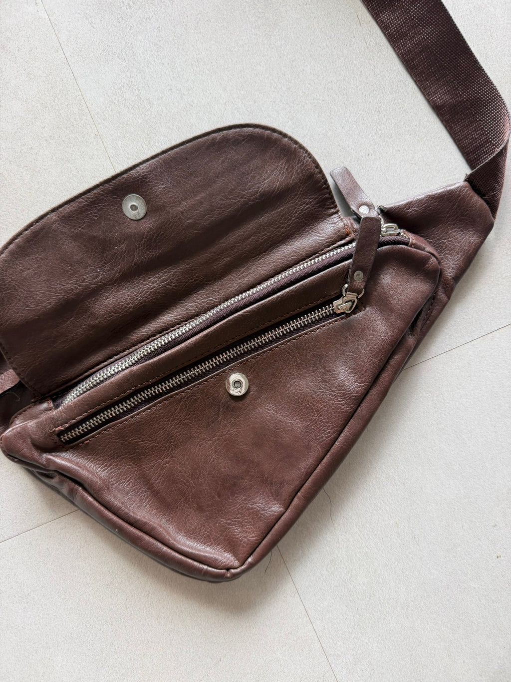MARCOPOLO LEATHER FANNY PACK - Aged Arc