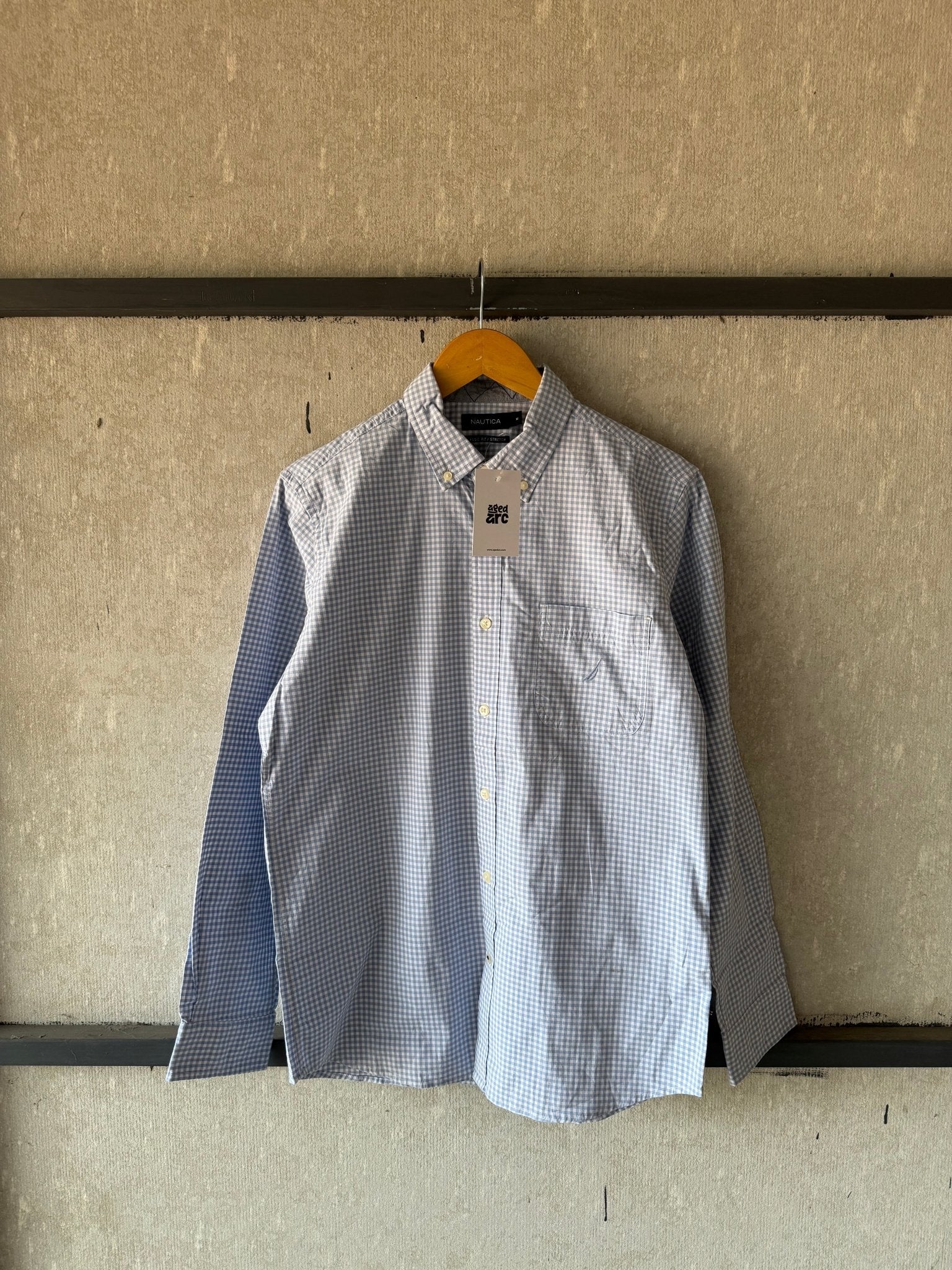 NAUTICA CHECKERD SHIRT - L ST75 - Aged Arc