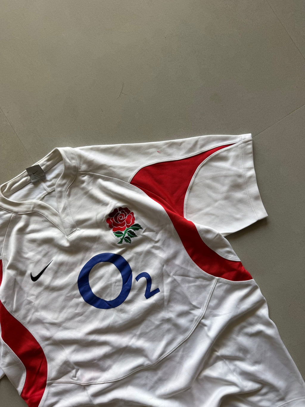 NIKE ENGLAND RUGBY JERSEY - M - Aged Arc