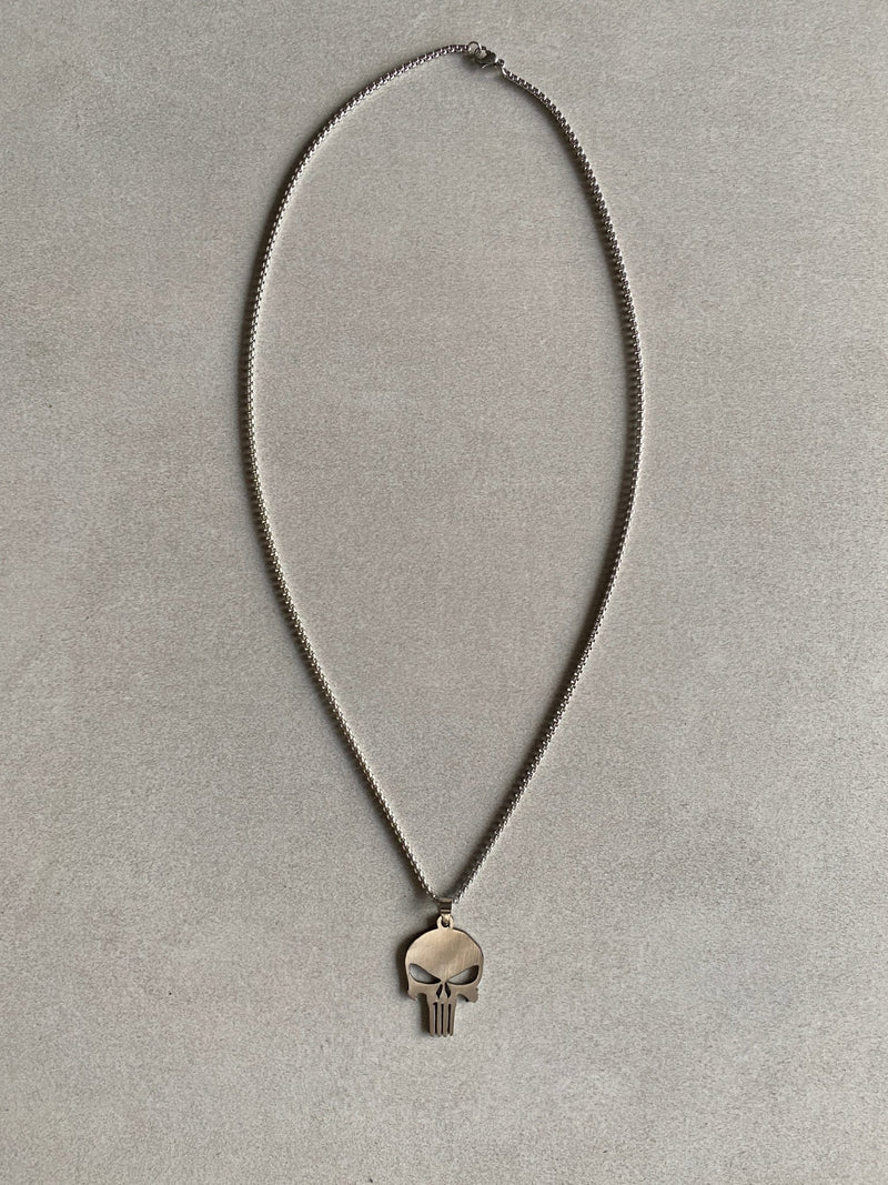 PUNISHER SKULL PENDANT CHAIN - Aged Arc