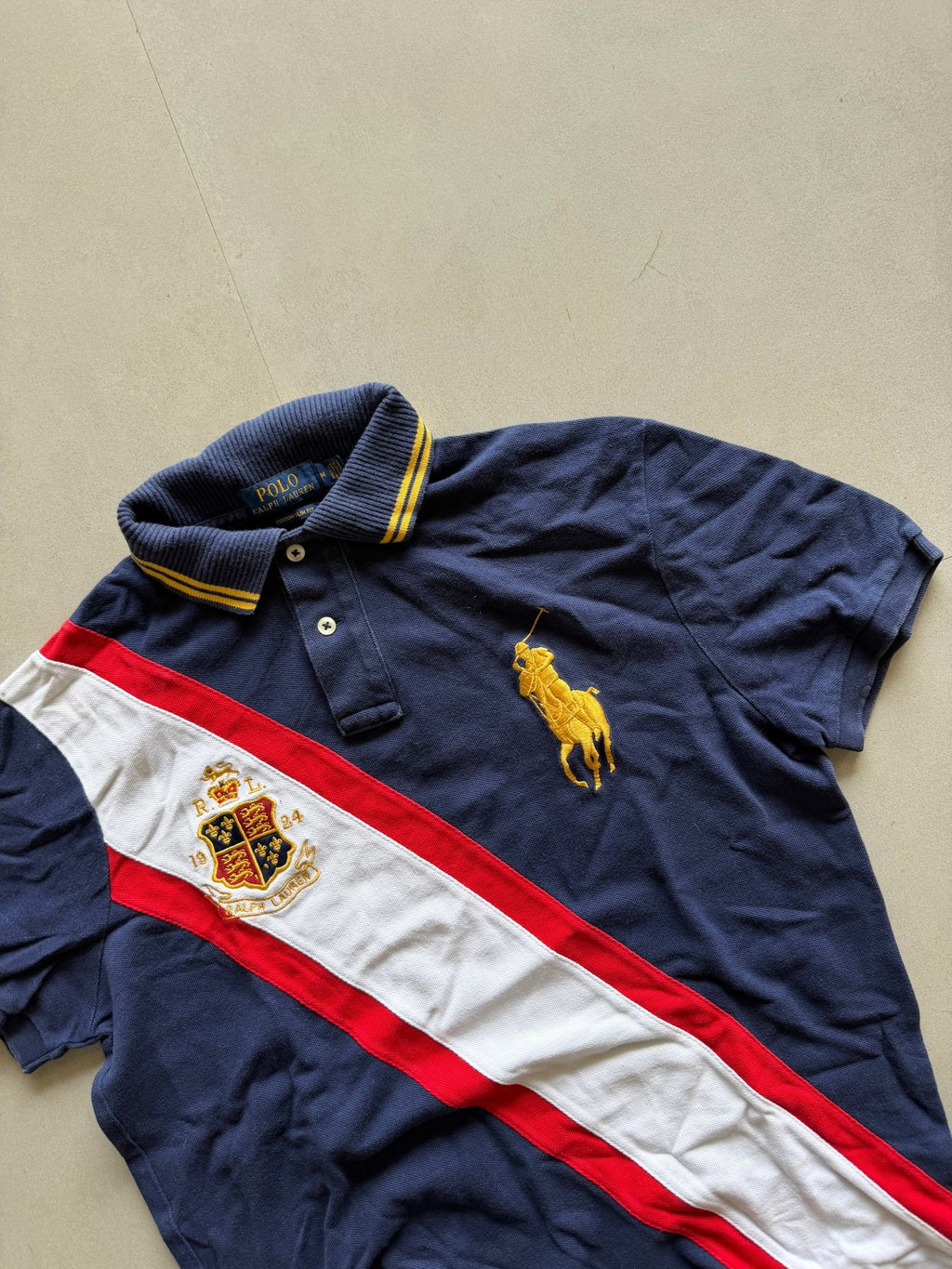 RALPH LAUREN BIG PONY POLO TEE - XXS - Aged Arc