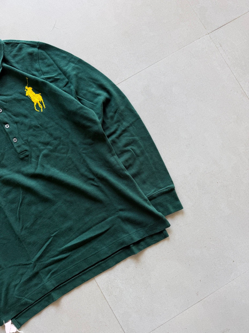 RALPH LAUREN LONG SLEEVE POLO TEE - XXS - Aged Arc