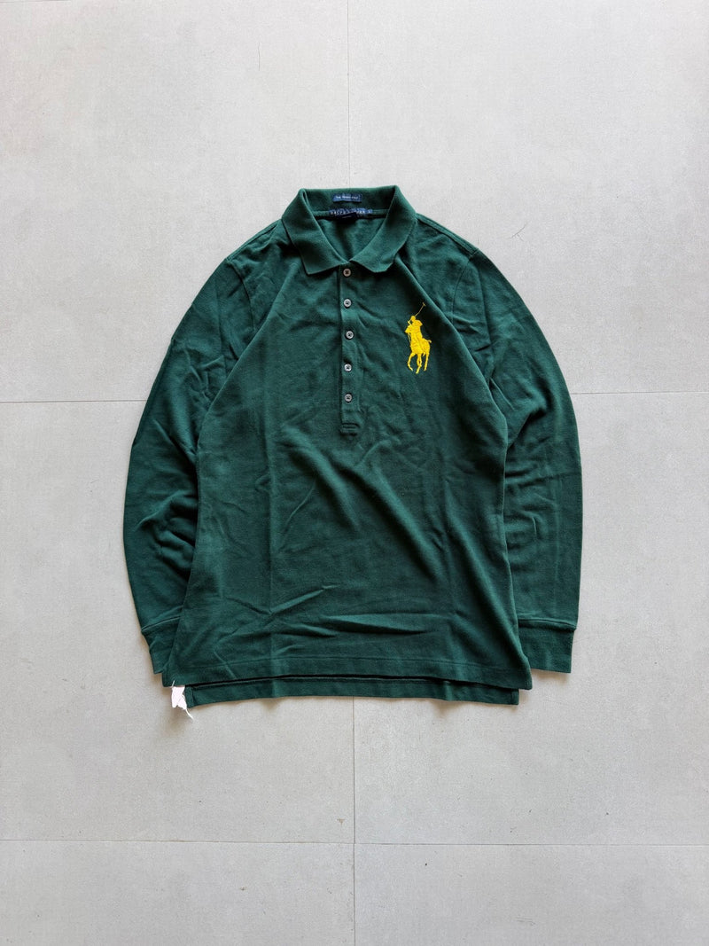 RALPH LAUREN LONG SLEEVE POLO TEE - XXS - Aged Arc