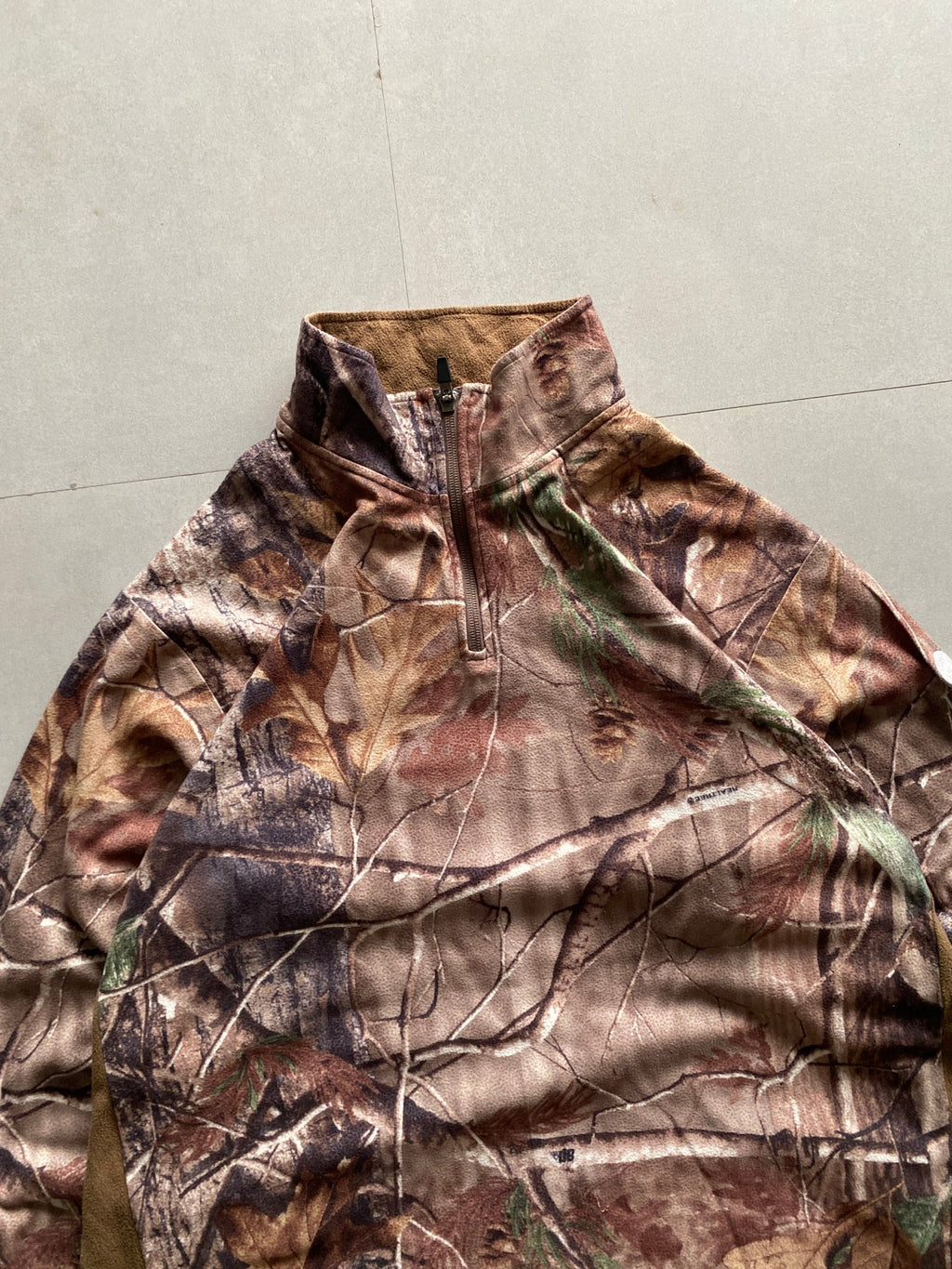 REAL TREE CAMOU QUARTER ZIP JACKET - XL - Aged Arc