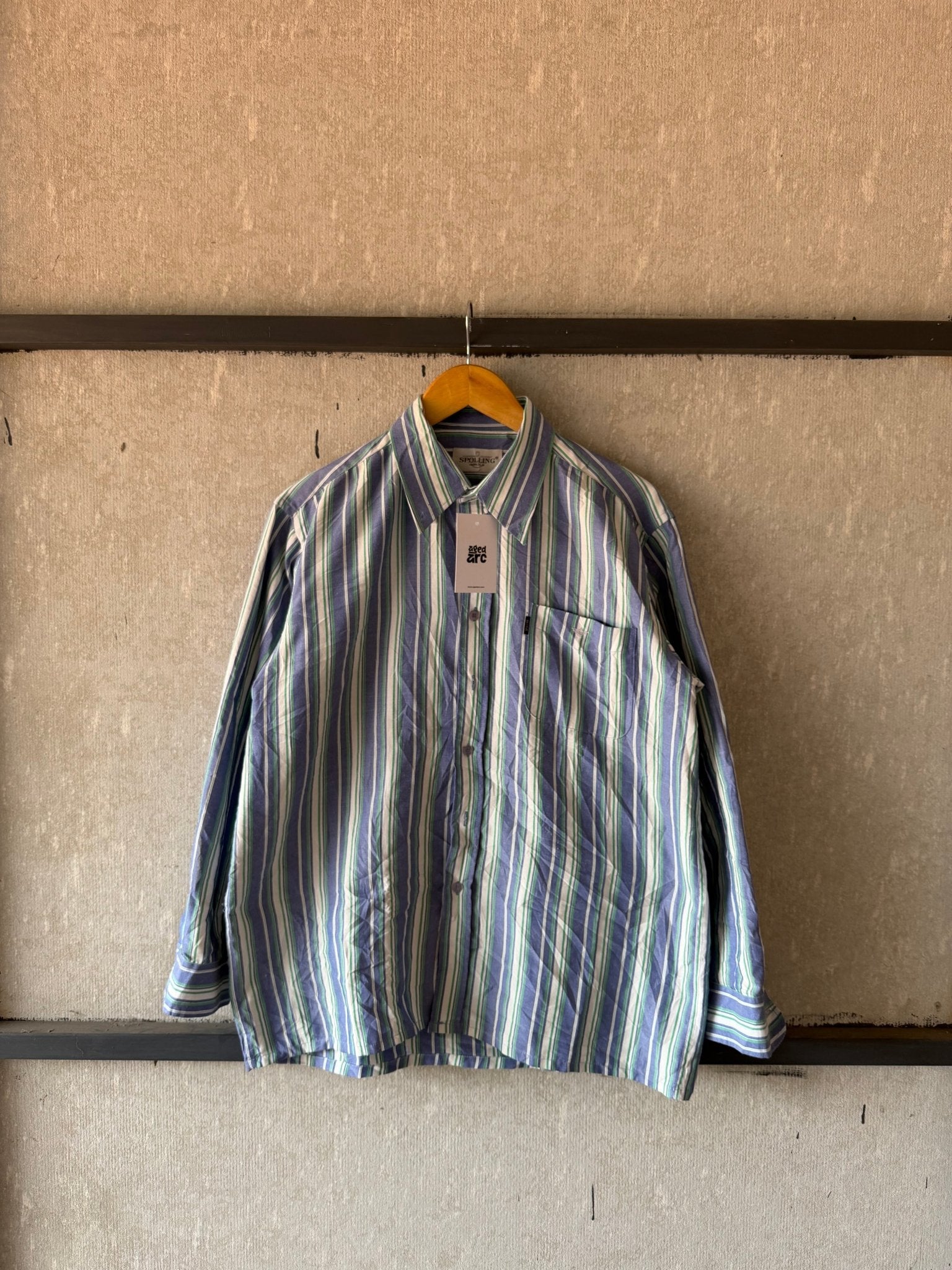 SPOLLING LINEN SHIRT - L - Aged Arc