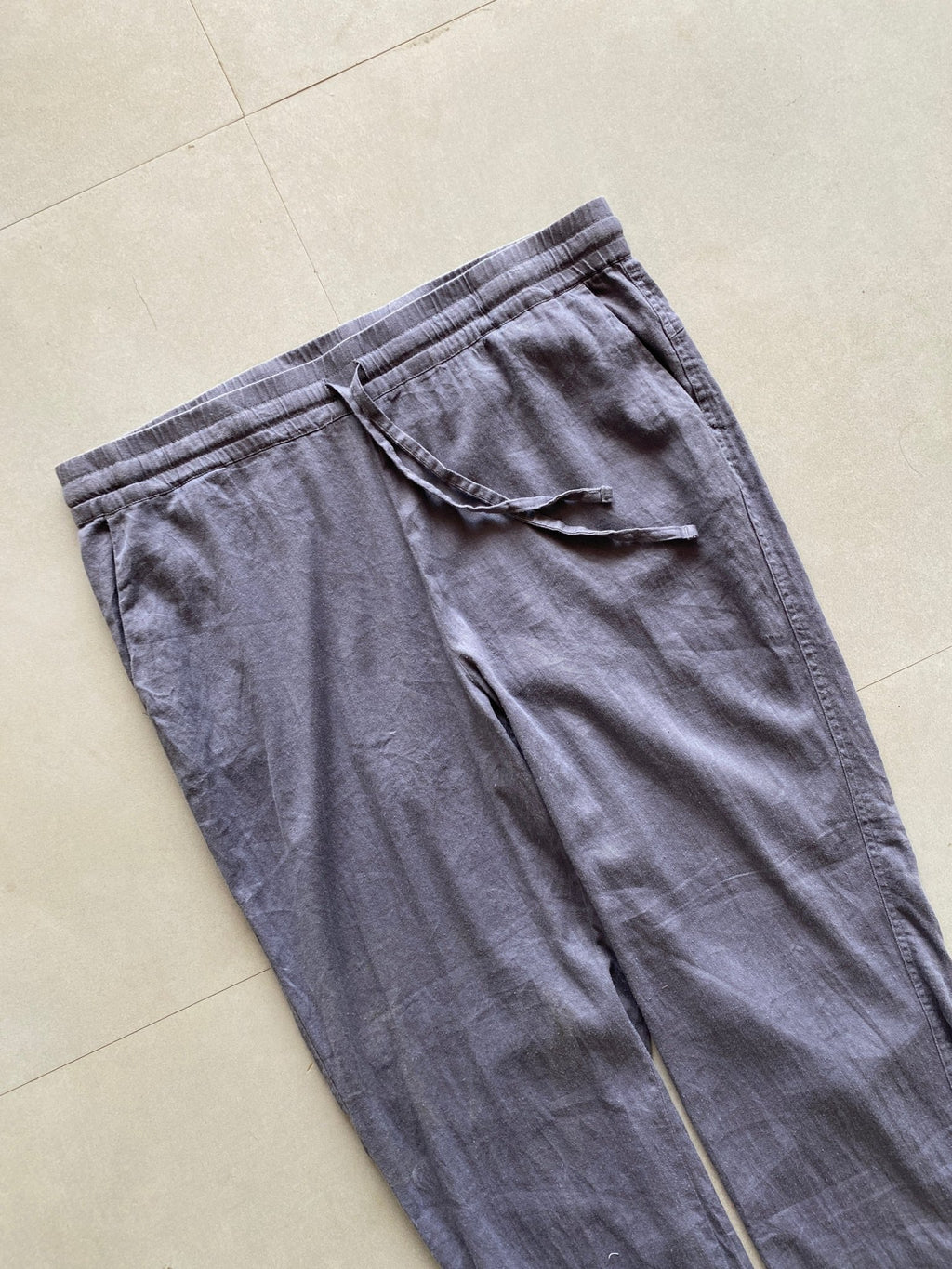 STRIGHT FIT LINEN PANT - L - Aged Arc