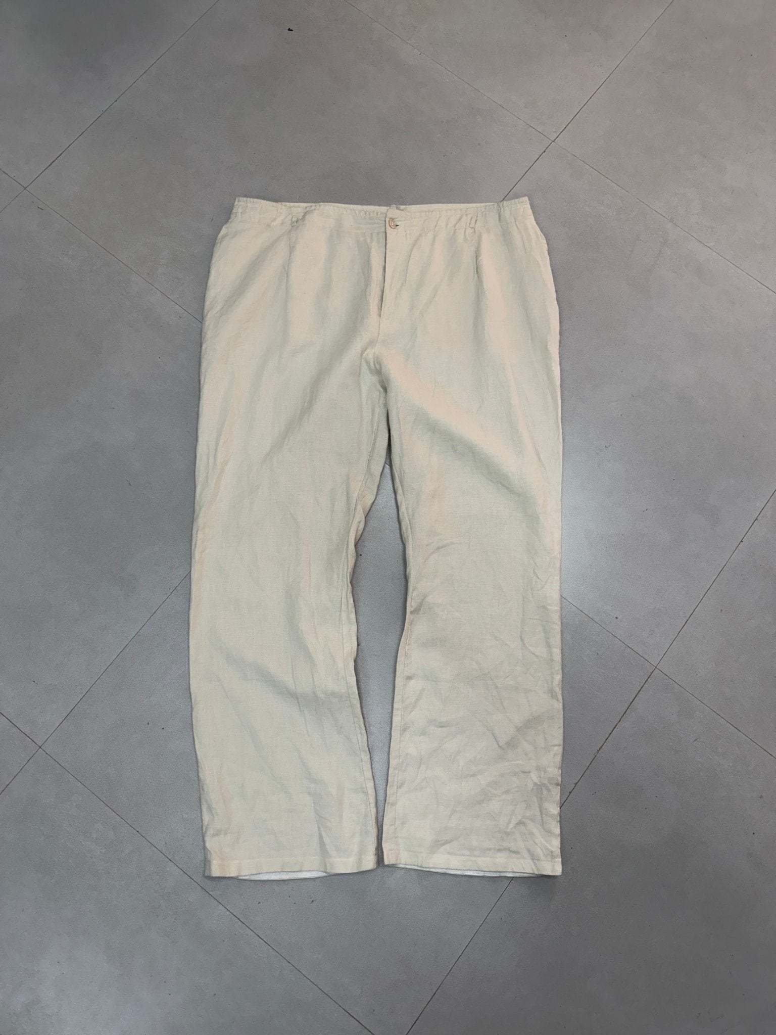 STRIGHT FIT LINEN PANT - XL - Aged Arc
