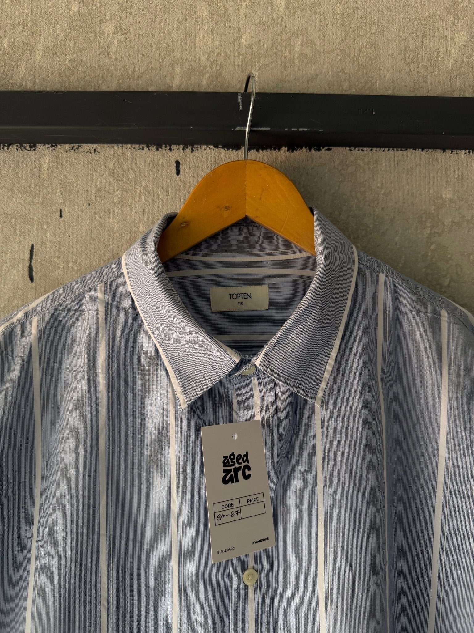 TOPTEN STRIPED SHIRT - XL ST67 - Aged Arc