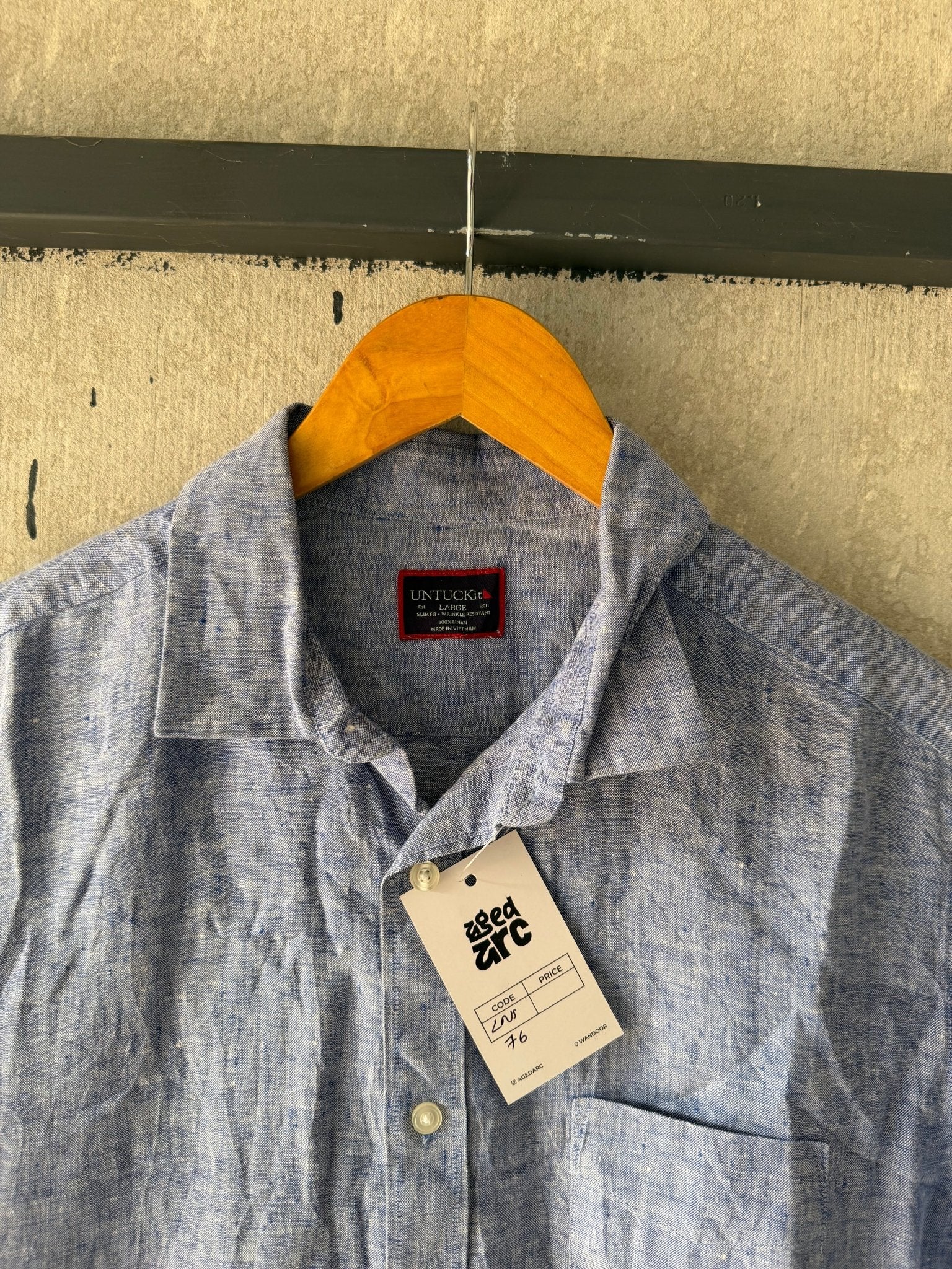 UNTUCKIT LINEN SHIRT SLN76 - L - Aged Arc