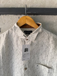 VANHEUSEN PRINTED LINEN SHIRT - XL - Aged Arc