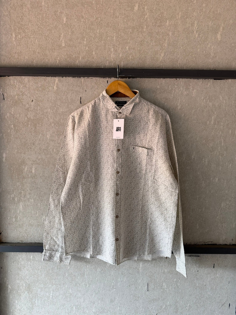 VANHEUSEN PRINTED LINEN SHIRT - XL - Aged Arc